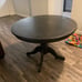 Round black table
