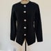 Liz Claiborne Dresses Womens Black Wool Retro Skirt Suit Bold Buttons Sz Medium