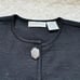 Liz Claiborne Dresses Womens Black Wool Retro Skirt Suit Bold Buttons Sz Medium