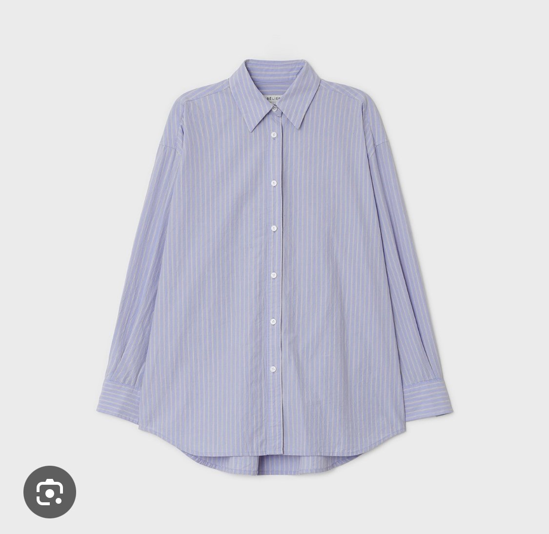 Belier (Korean brand) Men’s Classic Blue Striped Oversized Button down shirt M