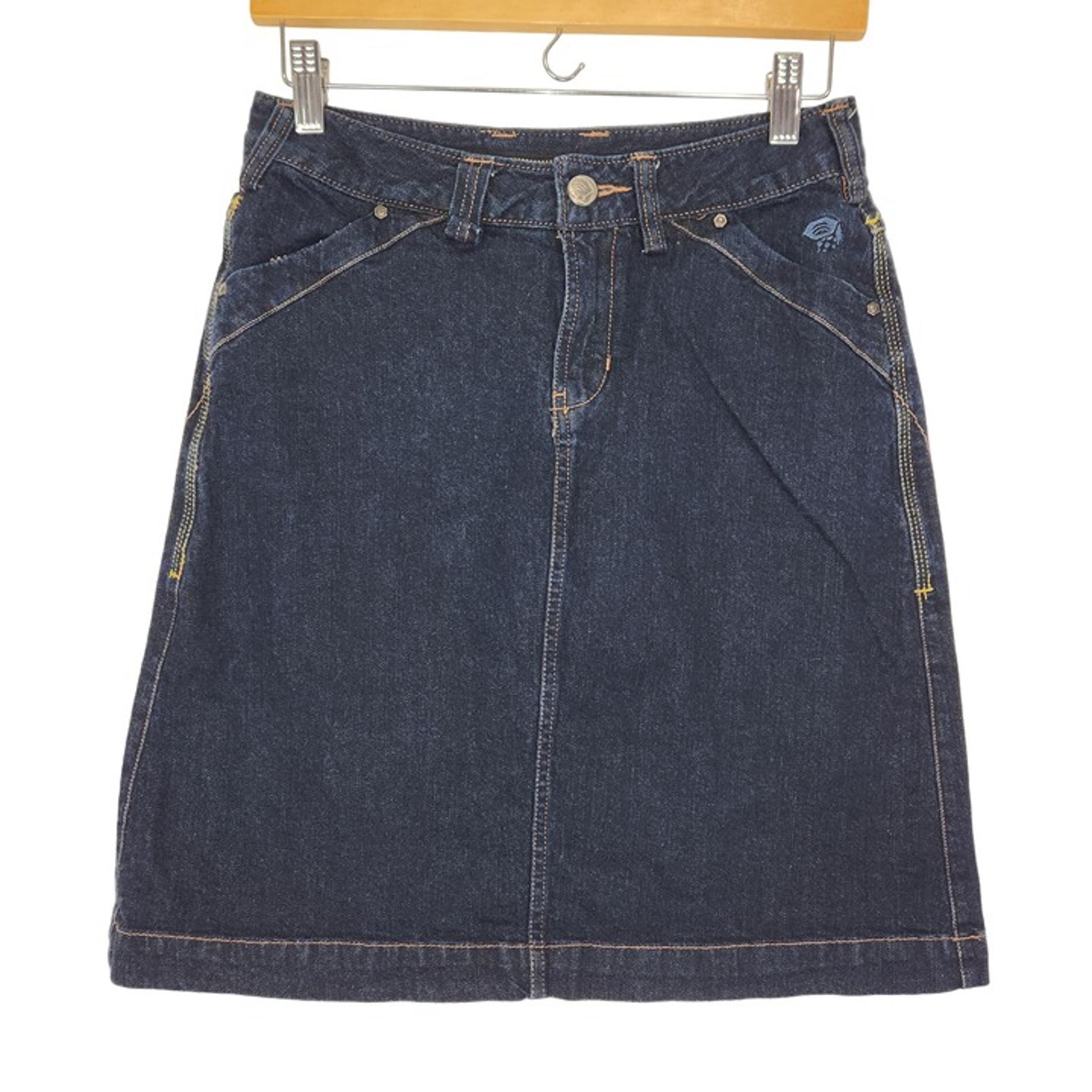 Mountain Hardwear Denim Skirt 4 Dark Wash Organic Cotton
