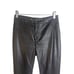 Free People Rebel At Heart Black Faux Leather Pants Soft Boyfriend Slim-Leg Sz 0