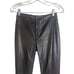 Free People Rebel At Heart Black Faux Leather Pants Soft Boyfriend Slim-Leg Sz 0