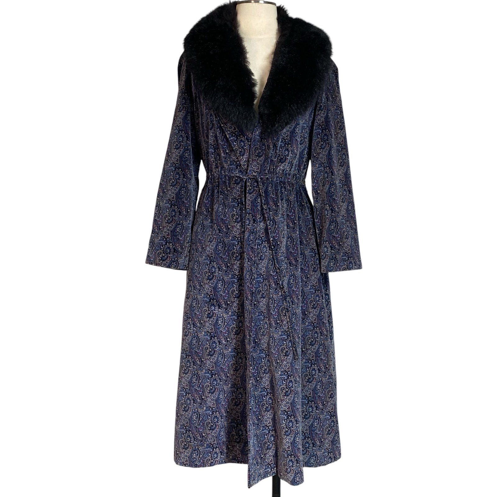 Vintage Velvet Fur Robe