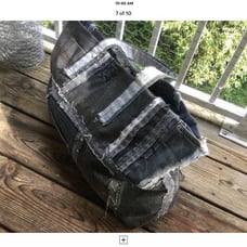 Della Upcycled Denim Jeans Weekender Bag