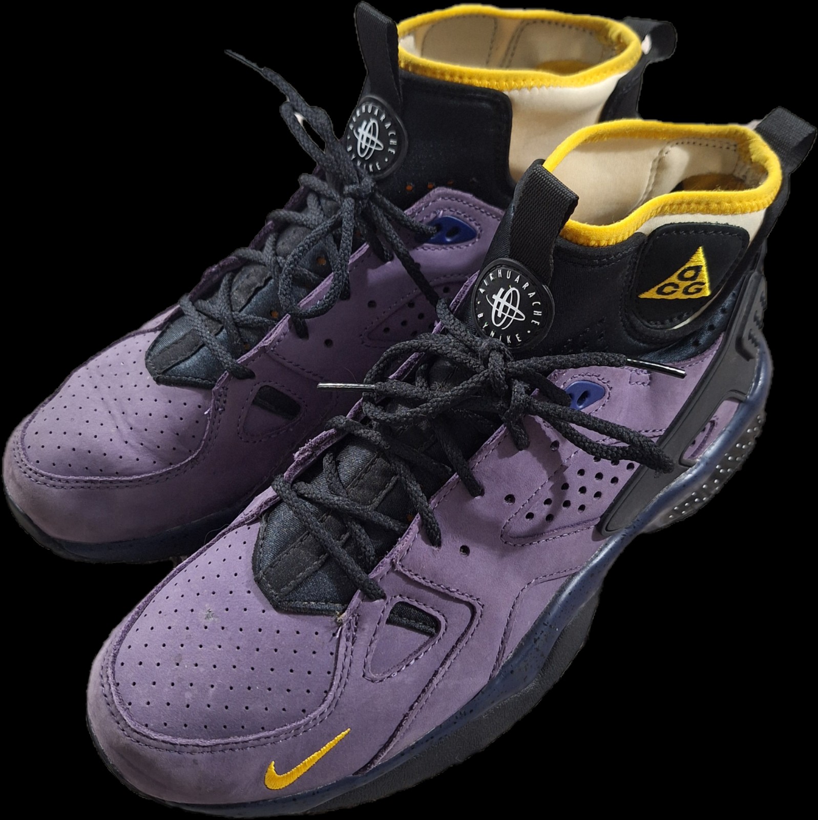 Mens Sz 9.5 NikeAir Mowabb OG Gravity DC9554-500 Purple Black Yellow Street Wear
