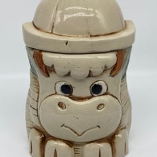 Vintage Mount Clemens Pottery Bull Cow Ceramic Cookie Jar 8” (1980s)