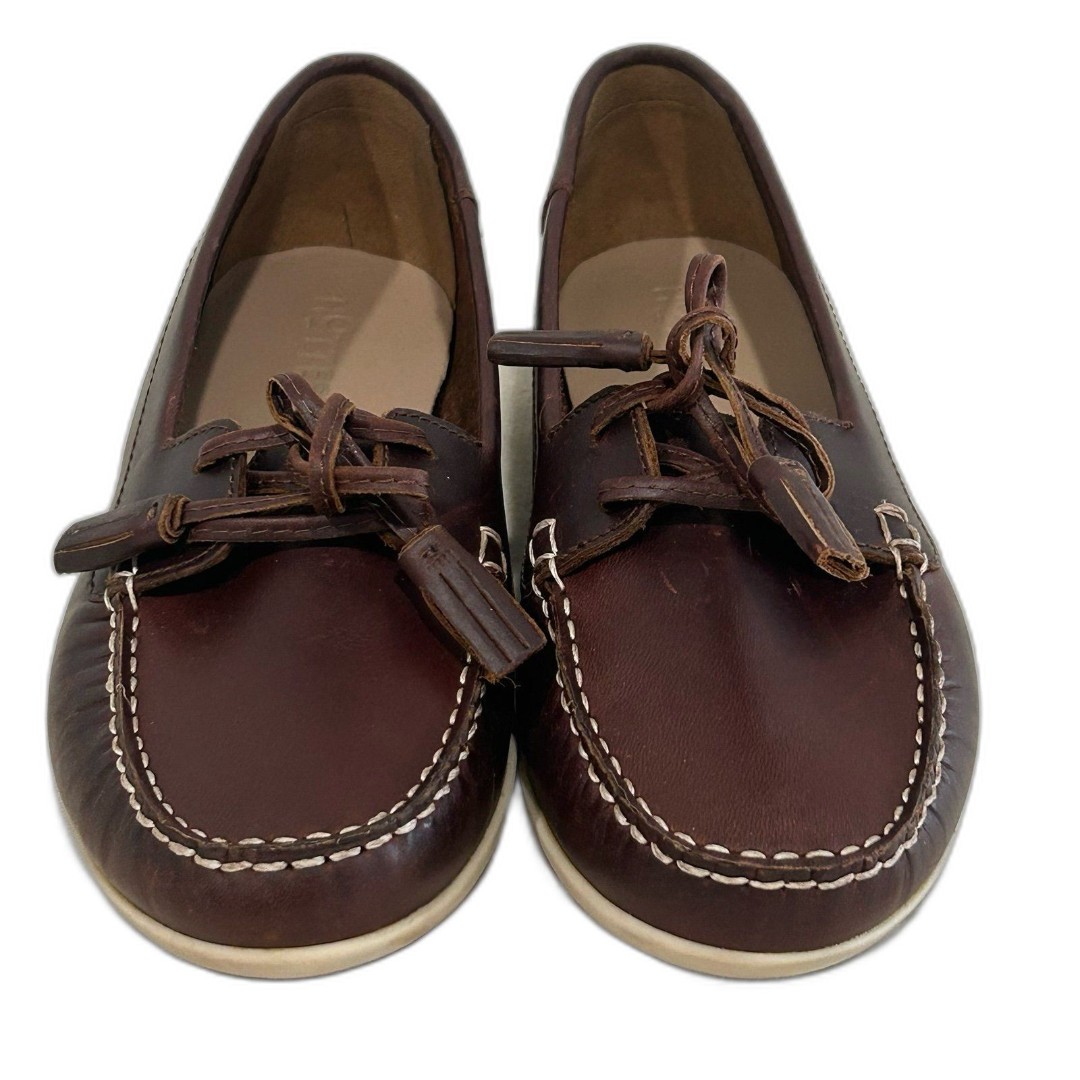 Hotter Keel Women’s Size 8.5 Leather Moccasin w Durable Rubber Sole. Never Worn.