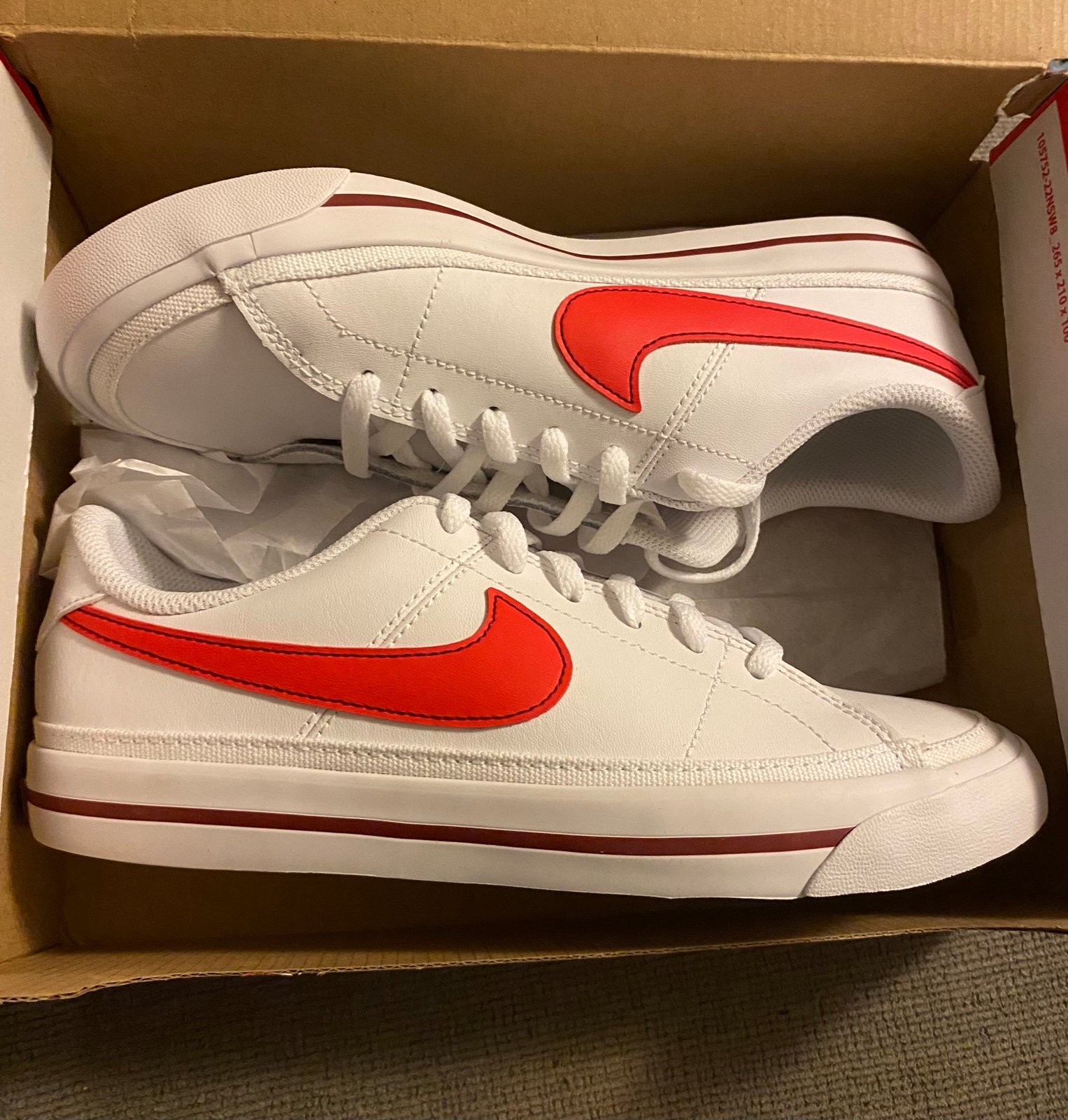 Nike Court Legacy (GS) white/bright crimson team red size 5Y