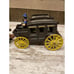 Vintage Cast Iron Horse Drawn Stage Coach Horse & Buggy with Driver 12” Long