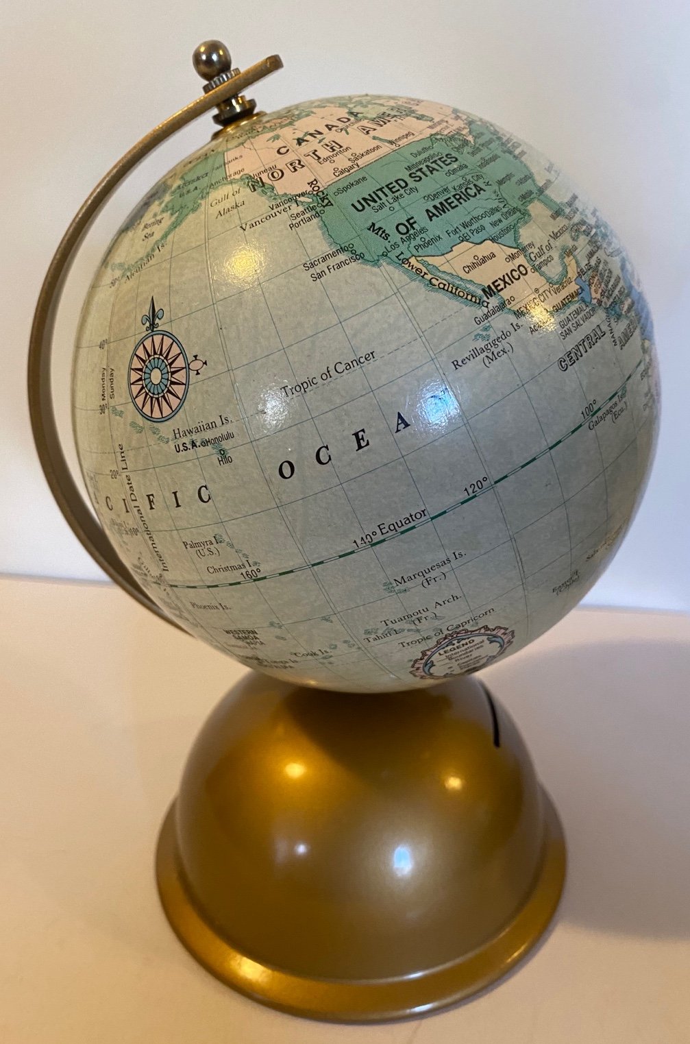 Vintage globe bank