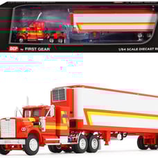 White Western Star 4900 with 36 Vintage Flat Top Sleeper and Wilson 40' Vintage