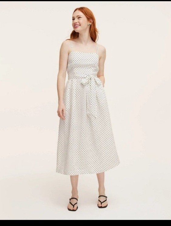 Kate Spade x Target Women's Mini Polka Dot Tie-Waist Midi Dress -