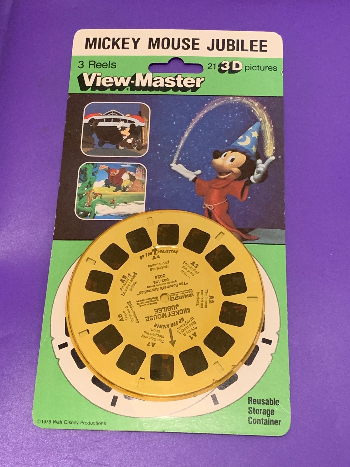 Vintage View-Master 3D Reels 3 Reels Mickey Mouse Jubilee - Never Opened