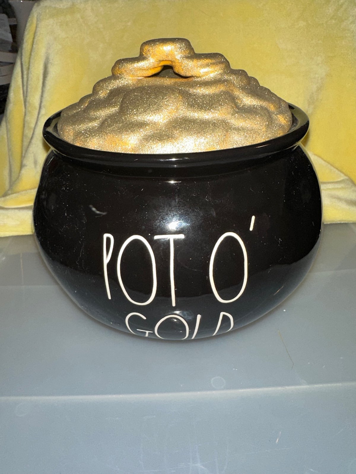 rae dunn pot o gold cauldron