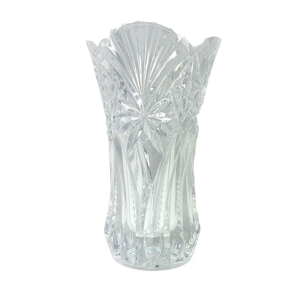 Vintage Cristal D'Arques Vincennes Cut 24% Lead Crystal Vase JG Durand France