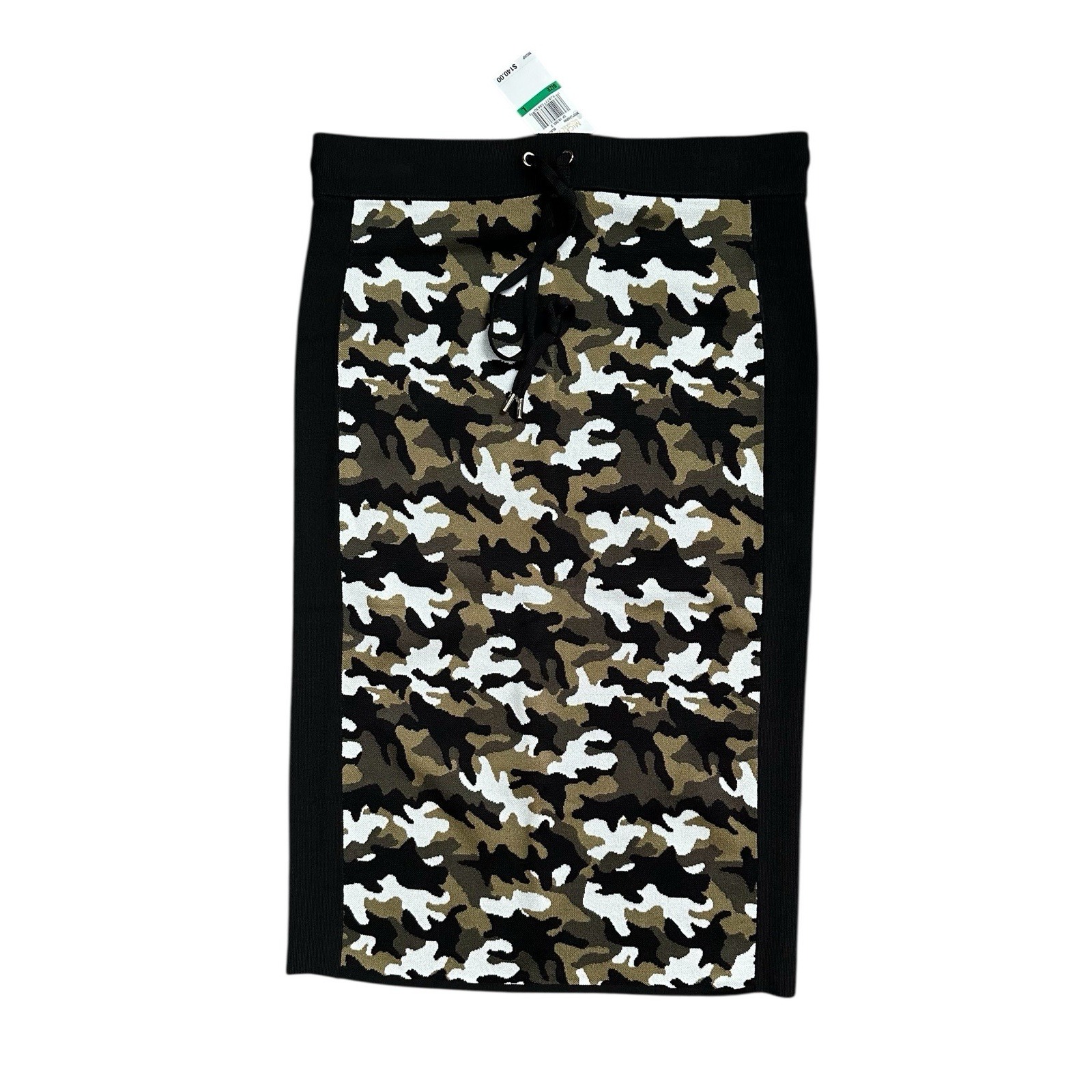 Michael Kors Camouflage Tie Waist Knit Skirt Size L