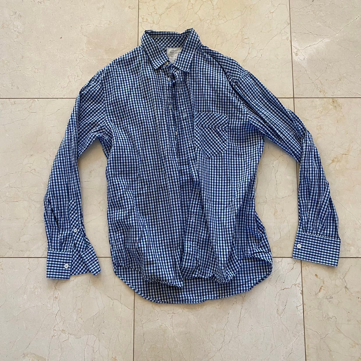 Billy Reid Like New Blue and White Dress Shirt Sz Medium 198