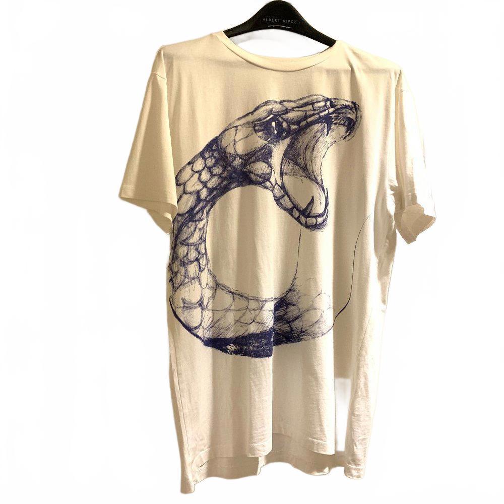 Gucci Pit Viper Snake Rattlesnake Men's T-shirt Size 40 Medium