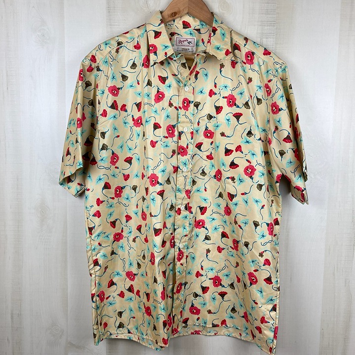Vtg NWOT Reyn's Hawaiian Islands Reyn Spooner Thai Design 100% Silk Shirt Large