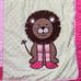 Sweet JoJo Infant Child 48x60 Quilted Comforter Bedspread Pink Jungle Animals