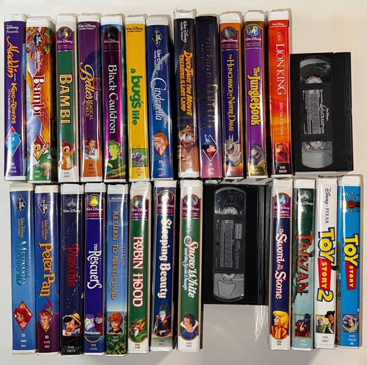 Lot of 26 Walt Disney Movies VHS Tapes Some Black Diamond Collection