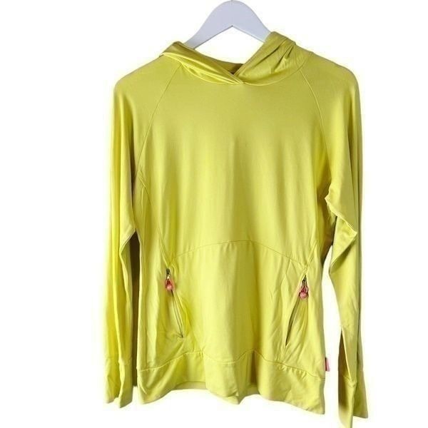 SWEATY BETTY Love 2 Sweat tech run hoodie yellow size