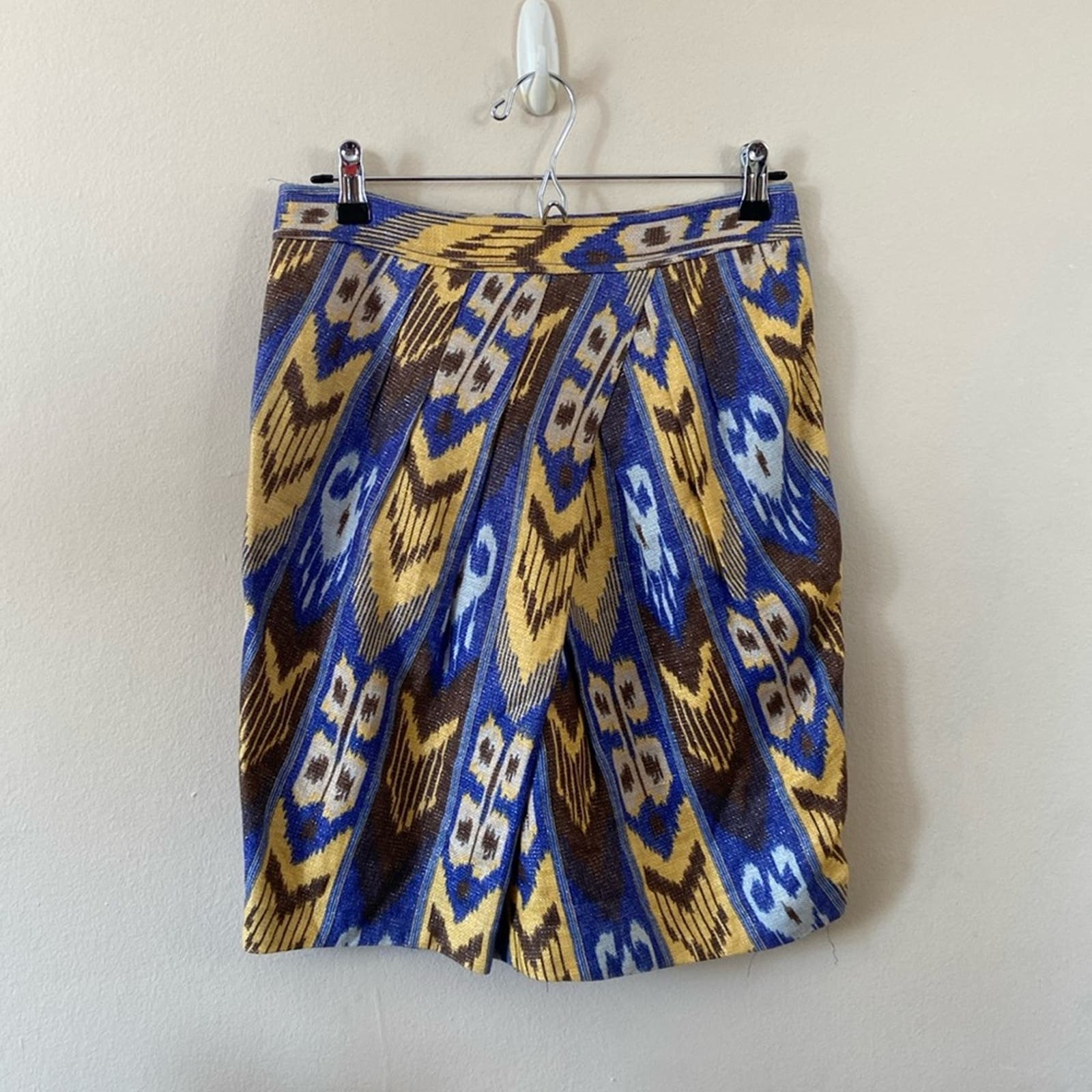 Tory Burch Jemima Ikat Metallic Skirt