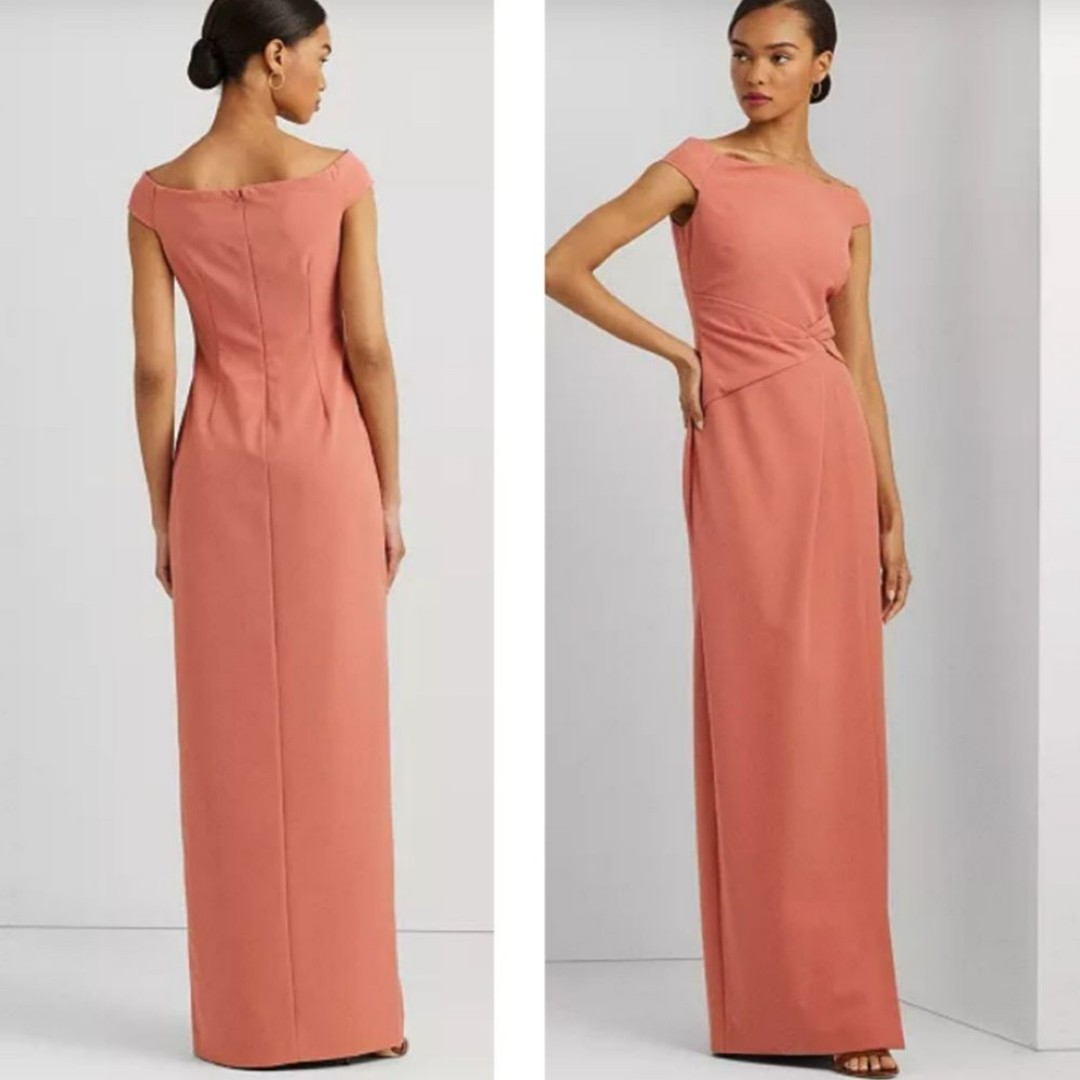 Lauren Ralph Lauren Women's Off-The-Shoulder Gown Size 12