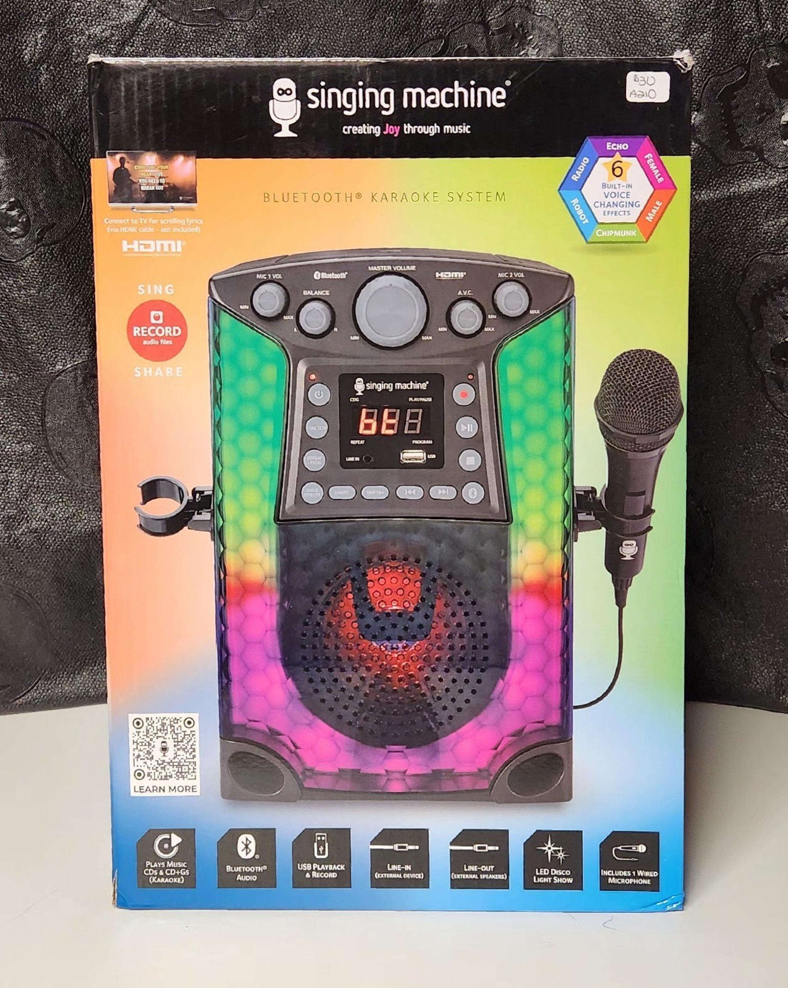 Bluetooth Karaoke System by The Singing Machine, Black