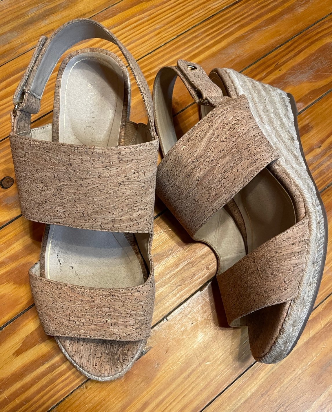 Vionic Brooke Cork Wedge Sandals Size 11