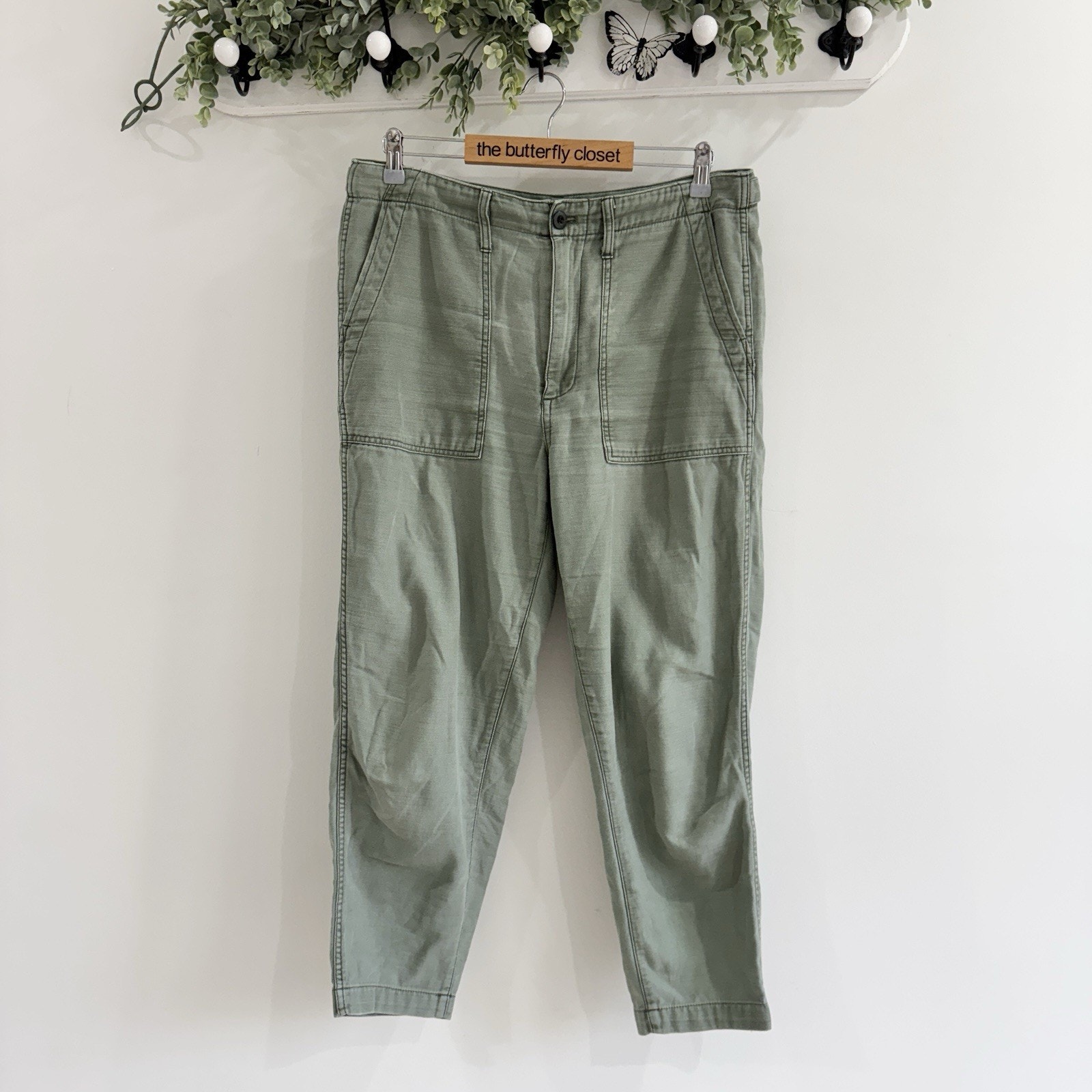 Madewell Griff Tapered Fatigue Cargo Pants Green Size 29 6-6985