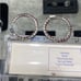Genuine 3 Carat Ruby Inside Outside Hoop Earrings 925 Sterling