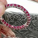 Genuine 3 Carat Ruby Inside Outside Hoop Earrings 925 Sterling