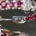 Genuine 3 Carat Ruby Inside Outside Hoop Earrings 925 Sterling