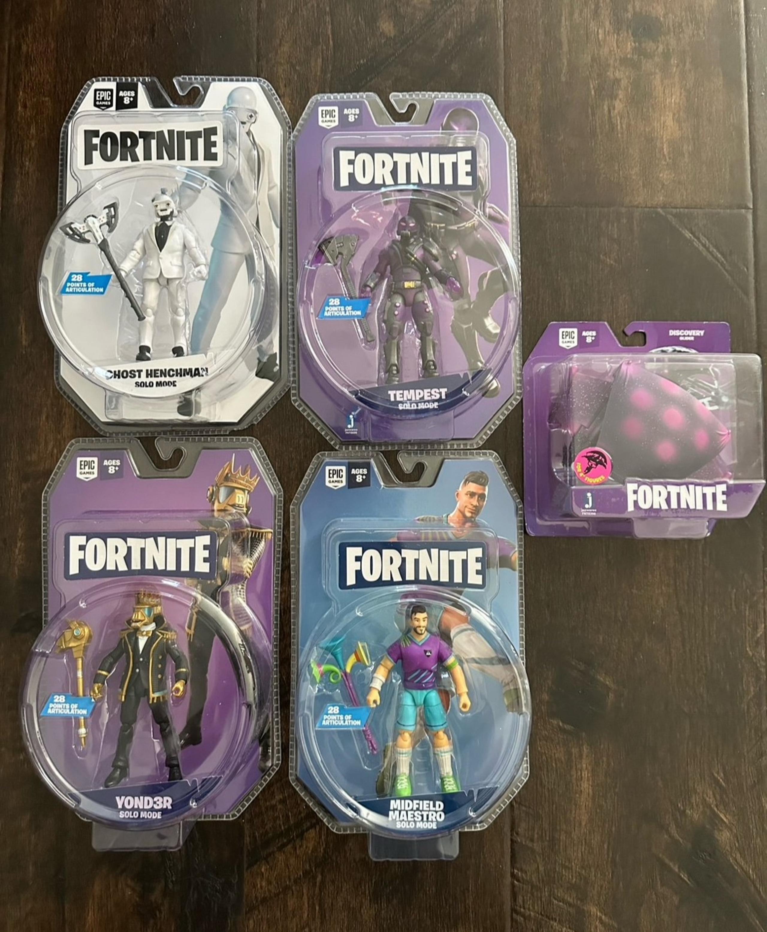 Fortnite Action Figure Lot of 5 Ghost Tempest Yond3r Midfield Glider New