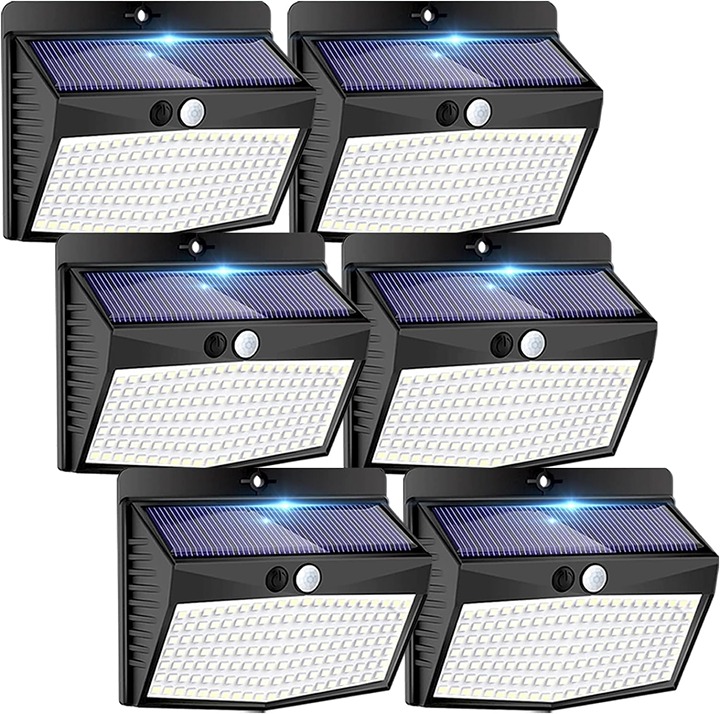 6 Packs Waterproof Motion Solar Powered Sensor Solar Security Lights NEW
