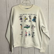 Vintage 90’s How Are You Feeling Today? Emotions Graphic Crewneck Size Large