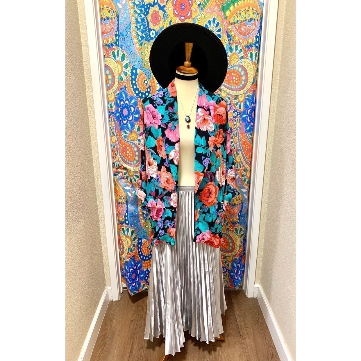 Stylish Vintage Summer flower blazer