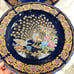 Peacock Taous Plate Floral design Japan Set two