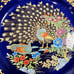 Peacock Taous Plate Floral design Japan Set two