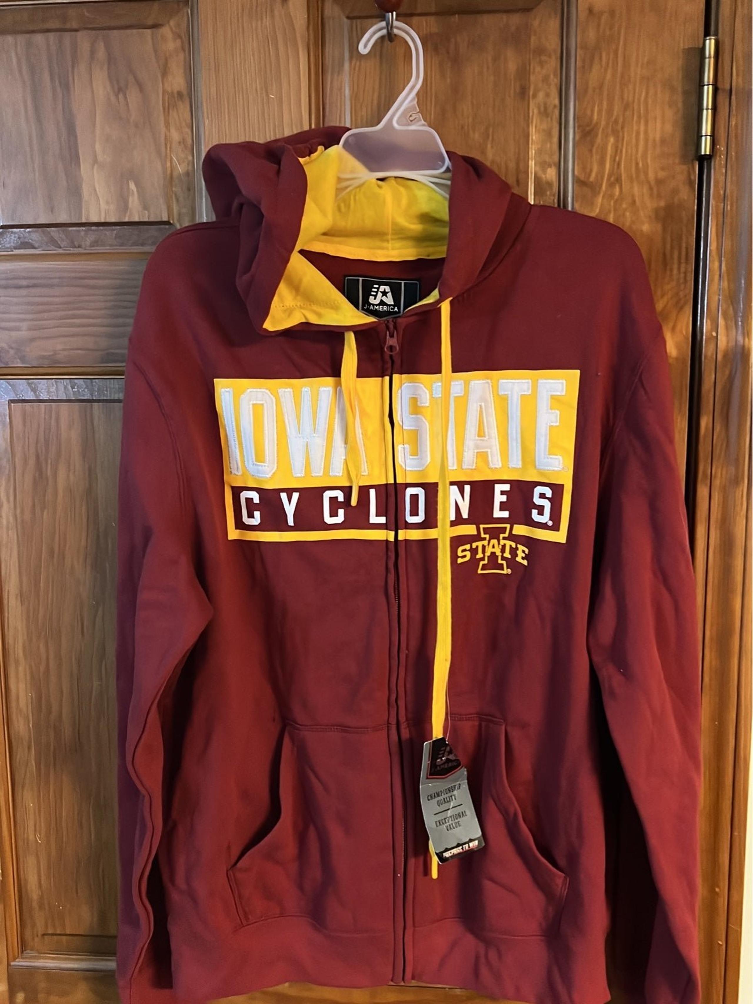 New J America Iowa State Cyclones Mens Hoodie L $55 NWT