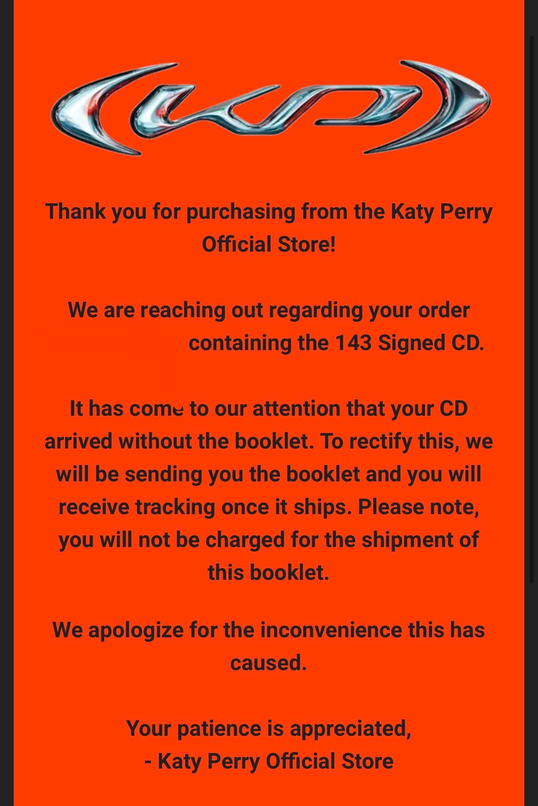 Katy Perry - 143 SIGNED CD - (Presale 9/20) 💿✨ | eBay