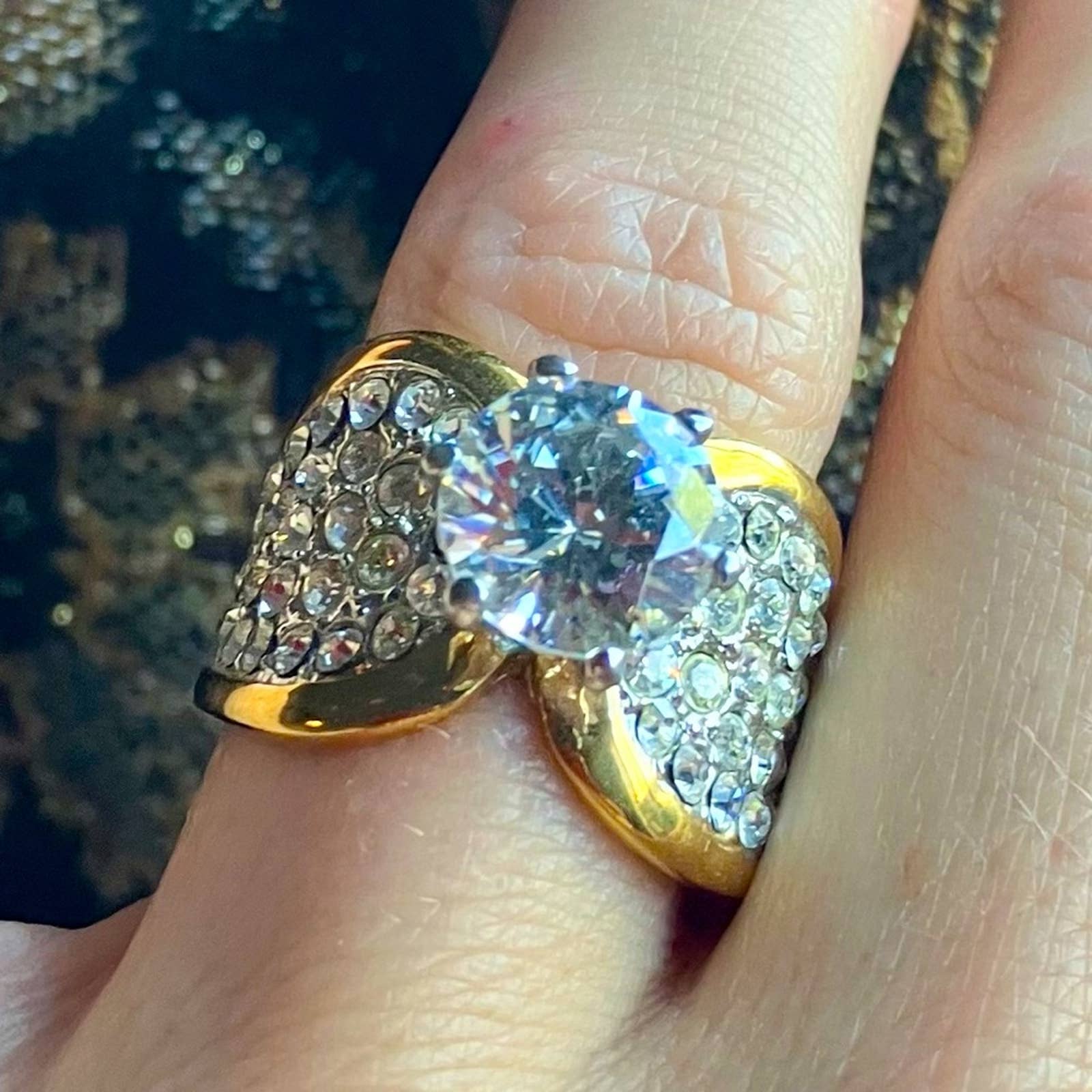 Ladies gold deals filled rings