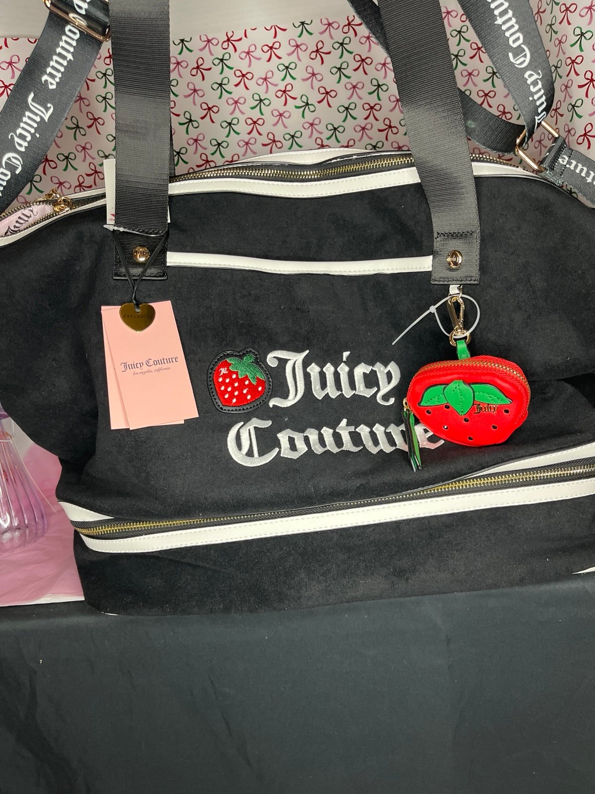 Juicy Couture Strawberry Duffel Weekender Bag