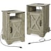 Rustic Farmhouse Wooden Nightstand with Drawer