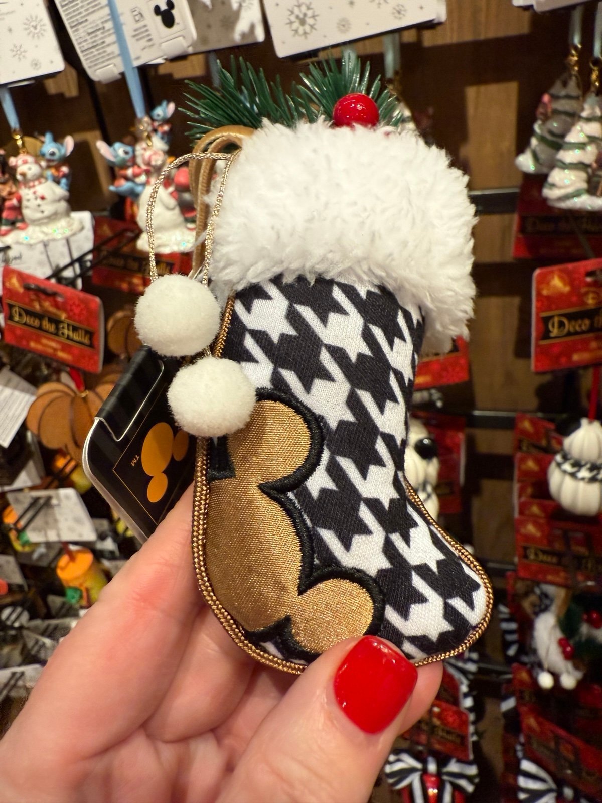 Disney Parks 2025 Mickey Christmas Stocking Ornament