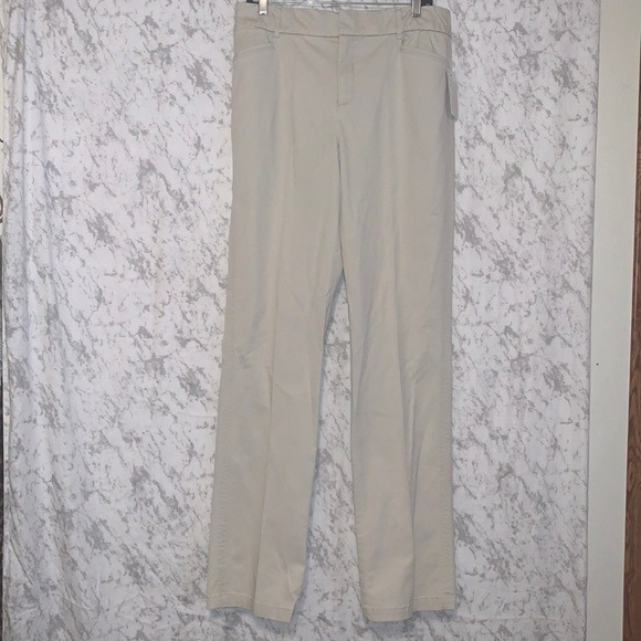 NWT Christopher & Banks High Waist Straight Leg pants ladies size 10 Long