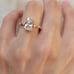 4CT Emerald Sapphire Rose Gold Engagement Ring
