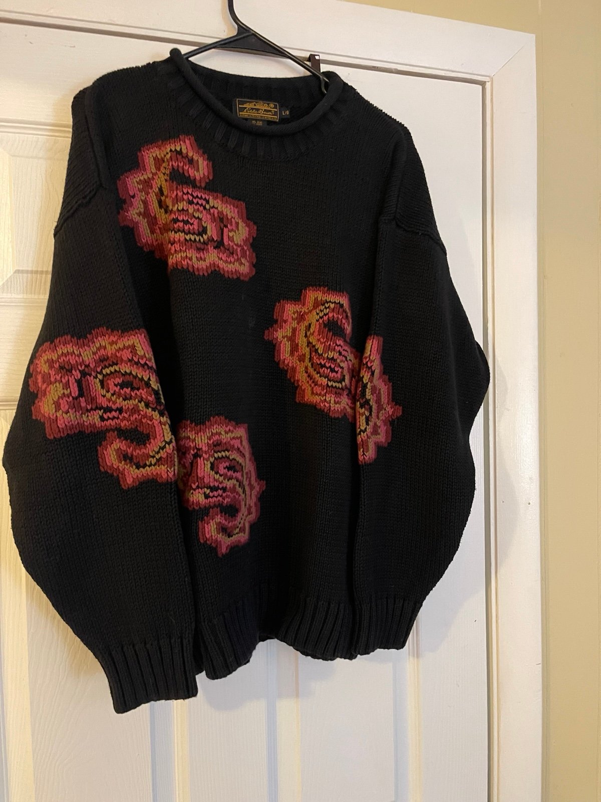 Eddie Bauer Chunky Ribbed Knit Sea Green Heavy Sweater V